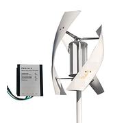 Turbina eólica Vertical Generador de energía la turbina eólica 2000W 48V alternativo 220V C.A. Salida Kit completo del hogar con inversor controlador(Hybrid control,WHITE_24V_2000W)
