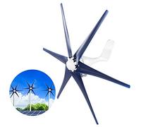 Turbinas de viento profesionales de 6 hojas, generador de molino de viento pequeño, máquina de maquinaria industrial de 800 W, kit de generador de viento(azul 12V)