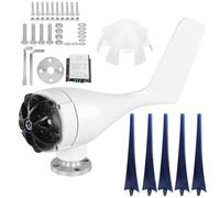 Turbinas eólicas Generador de molino de viento pequeño de 5 aspas 800 W Alta eficiencia Baja vibración Fácil instalación para barcos Cabinas Terrazas Aspas de fibra de nailon 23.6 (48V)