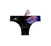 Turbo - Bañador Rugby New Zealand de Waterpolo Competicion Natación y Triatlón Patrón de Ajuste cómodo (4XL)