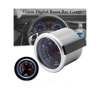 Turbo Boost Gauge, 2 inch 52mm LED Car Modification LED Turbo Boost Gauge Meter Pointer DC12V