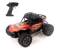 Turbo Challenge - Coche con Licencia Dakar - Rally - 098413 - Coche de Control Remoto - Naranja - 1/18 - Listo para Usar - Batería Recargable y Pilas Incluidas - Metal - A Partir de 6 años