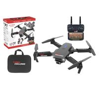 TURBO CHALLENGE - Drone - Cuadricóptero - 400350 - Dispositivo Volador - Negro - 2 Baterías Recargables y Pilas Incluidas - Regalo - Cumpleaños - Video - Foto - Controlado por Radio - Desde 14 años