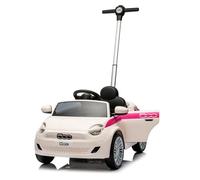 TURBO CHALLENGE - Fiat 500 E - Andador - 119501 - Ruedas Libres - Blanco - 25Kg MAX - Plástico - Pilas No Incluidas - Barra de Dirección - Juguete para Niños - Cumpleaños - A Partir de 18 Meses