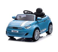 Turbo Challenge - Fiat 500 - Portador Eléctrico - 119223 - Coche de Control Remoto - Azul - Máximo 30 kg - Plástico - Baterías Recargables y Pilas No Incluidas - De 3 a 6 años
