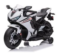 TURBO CHALLENGE - Honda CBR1000RR - Portador Eléctrico - 119178 - Moto - Blanco - Listo para Rodar - Máximo 30Kg - Plástico - Baterías Recargables - A Partir de 3 años