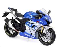 TURBO CHALLENGE - Moto Suzuki GSXR 1000 - Die Cast - 029933-1/12 - Vehículo con Ruedas Libres - Azul - Metal - Juguete para Niños - Regalo - Miniatura - Colección - Cumpleaños - A Partir de 3 años