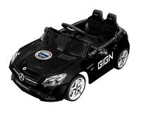 TURBO CHALLENGE - Portador eléctrico Mercedes SLC GIGN - 119219 - Cabrio sónico y Luminoso - Negro - Cargador USB Incluido - Plástico y Metal - Peso máximo 30 kg - A Partir de 3 años