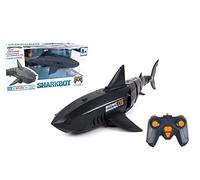 TURBO CHALLENGE - Requin - Sharkbot - 094870 - Animal Controlado a Distancia - Negro - 1/6 - Listo para Nadar - Batería Recargable y Pilas Incluidas - Plástico - A Partir de 8 años