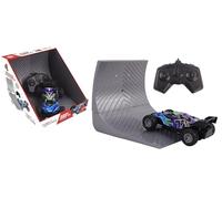 TURBO CHALLENGE - Rider Jump 72 - Off Road - 094836 - Coche Control Remoto - Azul - 1/28 - Pilas Incluidas - Juguete Niño - Regalo - Acrobacia - Trampolín - Rampa - Cumpleaños - A Partir de 6 años