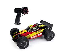 TURBO CHALLENGE - Todo Terreno - Carreras - 098402 - Coche de Control Remoto - Amarillo - 1/20 - Batería Recargable y Pilas Incluidas - Plástico - A Partir de 6 años