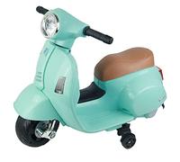 TURBO CHALLENGE - Vespa GTS - Portador Eléctrico - 119151 - Scooter - Verde Agua - Listo para Rodar - Máximo 25Kg - Plástico - Baterías Recargables - A Partir de 24 Meses