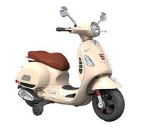 TURBO CHALLENGE - Vespa - Portador Eléctrico - 119133 - Scooter - Beige - Listo para Rodar - Máximo 30Kg - Plástico - Baterías Recargables - De 3 a 6 Años