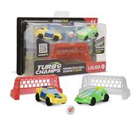 TURBO CHAMPS LaLiga Amarillo vs Verde, la Pasión por el Fútbol se Fusiona con la Emoción de los Coches, Compite con tu Equipo, Juguete para Niños y Niñas de 3 Años en Adelante