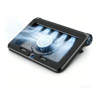Turbo-Fan - Almohadilla de refrigeración para laptop con semiconductor y flujo de aire de alta presión, soporte ajustable de 6 niveles, se adapta a portátiles de hasta 21 pulgadas, rápida disipación
