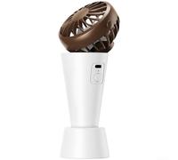 Turbo Fan Dispositivo de refrigeración portátil 3 en 1, ventilador personal plegable con cordón para oficina, playa, vacaciones, esenciales, marrón (1)