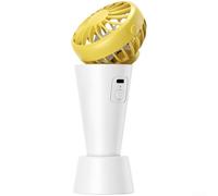 Turbo Fan Dispositivo de refrigeración portátil 3 en 1, ventilador personal plegable con cordón para oficina, playa, vacaciones, esenciales, marrón (2)