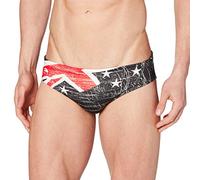 Turbo Power New Zealand Vintage 2013 Pañal para Nadar, Noir/Rouge, M Unisex Adulto