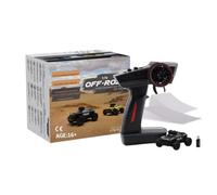 Turbo Racing - Mini camión de policía a escala 1:76, 2.4G 3CH RWD, camión eléctrico Monster RC con luces LED y 2 carcasas de cuerpo reemplazables, auto de policía monstruo de escritorio para