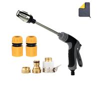 Turbo Washer - Pistola para manguera de jardín, boquilla de alta presión con 3 modos de pulverización, accesorio de metal para jardín (Set-A)
