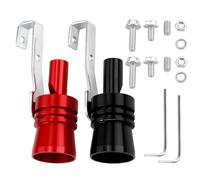 Turbo Whistle 2 PCS, Silbato Turbo Sound XL para Coche, Silbato de Escape Turbo en Aluminio, Válvula Simulador Blow-off para Tubería de Escape, para Autos y Motos, Negro y Rojo