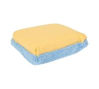 TURBOCAR - Esponja para Coche - Esponja de Microfibra y Gamuza sintética - Dimensiones: 4 x 8 x 12 cm - 1 Cara de Microfibra y 1 Cara de Gamuza - Especialmente diseñada para Secado y lustrado