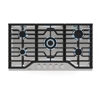 Turbocast 90cm Placa de gas 5 Fuegos Plata