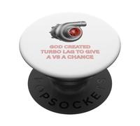 Turbocompresor Dios creó Turbo Lag para un V8 Turbo Car Guys PopSockets PopGrip Adhesivo