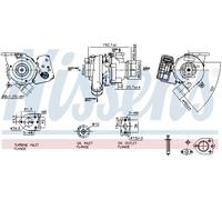 Turbocompresor, sobrealimentación Nissens 93431 para OE 6G9Q6K682CA