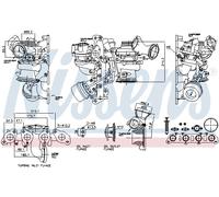 Turbocompresor, sobrealimentación Nissens 93508 para OE 36010047 - 36010048