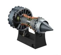 Turbofan - Modelo de motor réplica para entusiastas de la aviación - Motor turborreactor de avión de 25 cm con efectos de luz LED, totalmente montado para PLA