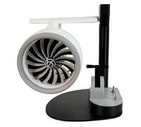 Turbofan Ventilador de escritorio con spray humidificador y llama trasera LED, ventilador de escritorio con alimentación USB para hogar, oficina, uso al aire libre, rojo (azul)