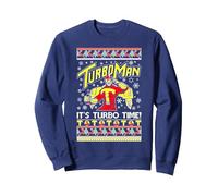 TurboMan Es Feo Turbo Time Sudadera, Unisex para Adultos, Azul Marino, XL