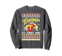 TurboMan Es Feo Turbo Time Sudadera, Unisex para Adultos, Jaspeado Oscuro, M
