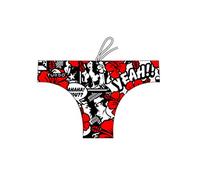 TurboTronic By Z-LINE Yeah Flower Comic Bañador para Hombre, Rojo/Negro, M Unisex Adulto