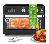 TurboTronic Horno de Aire Caliente XXL 32L con Spiedo Giratorio, 5 en 1: Horno, Deshidratador, Freidora sin Aceite, desde 25°C, Potencia 1700W