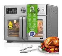 TurboTronic Horno Digital 32L 4en1 con Asador Giratorio | Mini Horno, Freidora de Aire, Deshidratador | Capacidad XXL para Pollo, Pizza y Fritura Sin Aceite | Temperatura Regulable de 25°C a 230°C