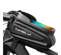 Turbovera Bolsa para Tubo Superior de Bicicleta, Impermeable Bolsa de Cuadro Pequeña con Cremallera para Móvil, Herramientas y Accesorios para Bici con Función de Pantalla Táctil de 7 Pulgadas