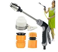Turbowasher-Power - de alta presión - Boquilla turbo para manguera de jardín | Acabado oxidado de polipropileno de metal con olla de espuma y kit de conectores | de lavado a presión