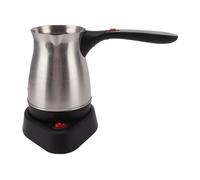 Turca Eléctrica 600W, Turca Griega de 500ml, Olla Eléctrica, de Acero Inoxidable con Mango Plegable, Eléctrica Portátil para Pavo