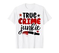 ture Crimen Adicto obsesionado Asesinato Misterio Criminal Camiseta gráfica económica, Hombre, Blanco, L