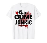 ture Crimen Adicto obsesionado Asesinato Misterio Criminal Camiseta gráfica económica, Hombre, Blanco, S