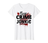 ture Crimen Adicto obsesionado Asesinato Misterio Criminal Camiseta gráfica económica, Mujer, Blanco, XL
