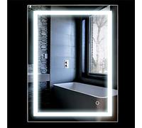 Turefans Espejo baño, Espejo baño con luz, Interruptor táctil, Suspensión Vertical/Horizontal, 22W, luz LED Blanca fría