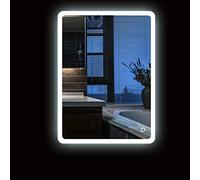 Turefans Increíble Espejo de iluminación para baño, Interruptor de Toque Espejo, protección del Medio Ambiente y Ahorro de energía, 5050LED Blanco, Nuevo listado, Esquinas Redondeadas (50 * 70cm)