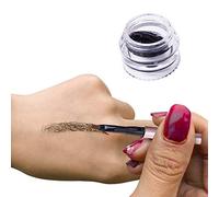 Turelifes Impermeable Fibra Pelo Extensiones de cejas Gel Instantáneo de cejas Extensiones de cabello con cepillo de cejas para hombres y mujeres Cosméticos de maquillaje (Café oscuro)