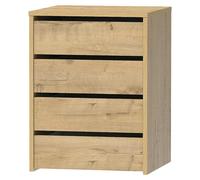 Turín Cajonera (L x An x Al: 45 x 46 x 63,5 cm, Número de cajones: 4 ud., Roble gold)