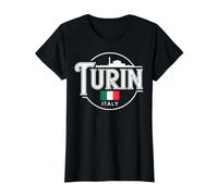 Turín, Italia, Ciudad, Viaje, Italia emblemático, Logotipo Camiseta gráfica económica