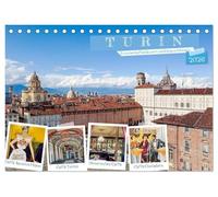 Turin - Zwischen Kaffeehäusern und Königsschlössern (Tischkalender 2026 DIN A5 quer), CALVENDO Monatskalender: Ein Hauch Turin für Ihr Zuhause - Der Kalender zwischen Genuss & Geschichte