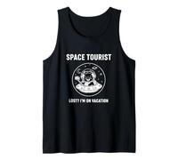 ¿Turista Espacial perdido? Estoy de Vacaciones Emblema de Explorador cósmico Camiseta sin Mangas